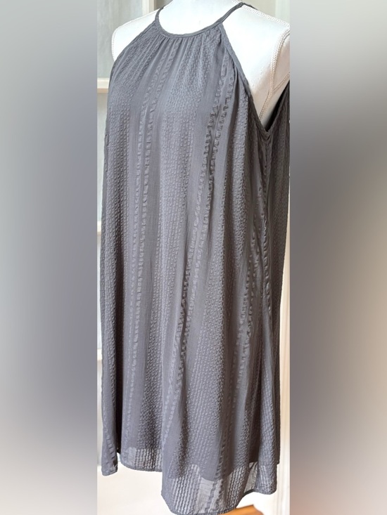 cloth & stone Dresses & Skirts - Cloth & Stone Anthropologie Gray Tencel Swing Halter Dress